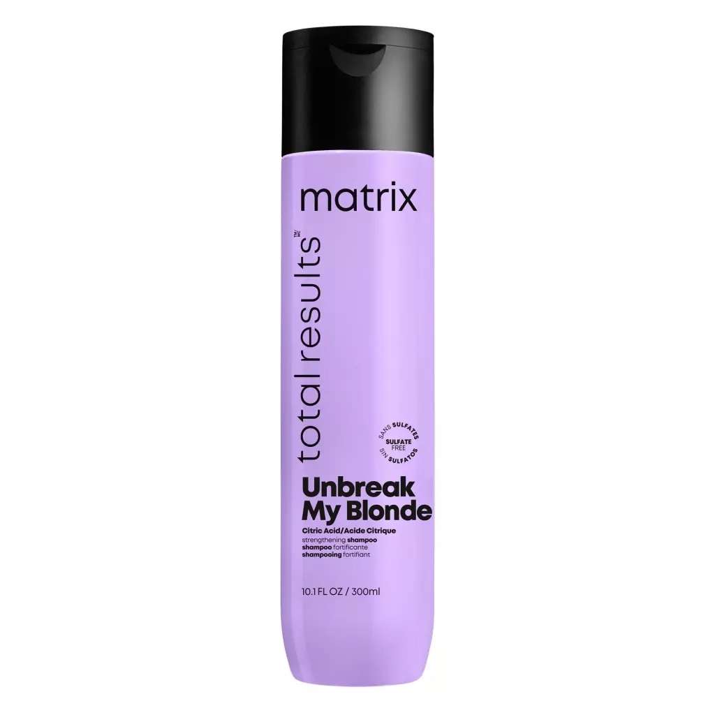 Шампунь укрепляющий для осветленных волос с лимонной кислотой Matrix Total Results Unbreak My Blonde Sulfate-Free Strengthening Shampoo