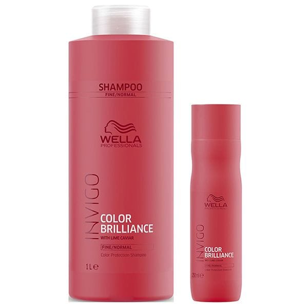 Шампунь для окрашенных нормальных и тонких волос с икрой лайма Wella Professionals Invigo Brilliance Fine Shampoo 