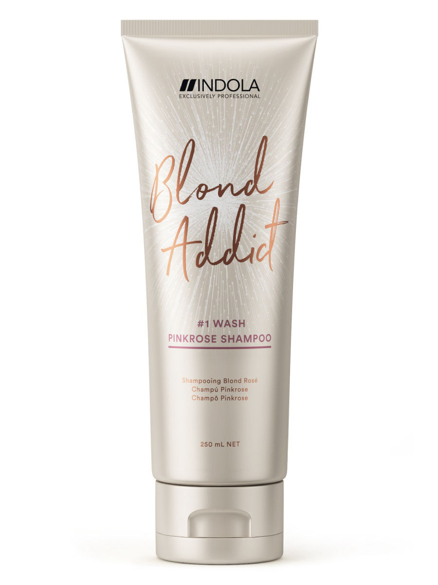 Оттеночный шампунь для светлых волос с розовым пигментом Indola Blond Addict Pinkrose Shampoo