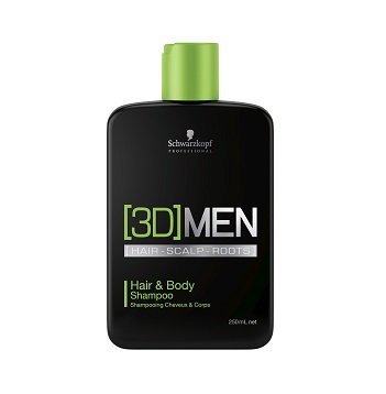 Мужской шампунь для волос и тела Schwarzkopf Professional 3D MEN Hair&Body Shampoo